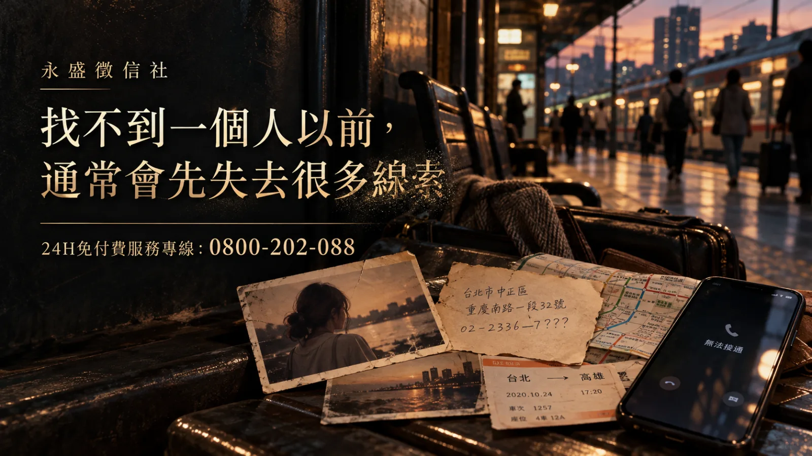 找不到一個人以前，通常會先失去很多線索
